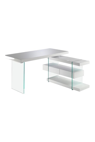 Scrivania - Bianco e trasparente