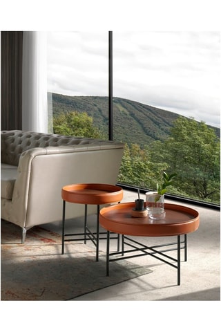 Tavolino - Effetto noce e nero