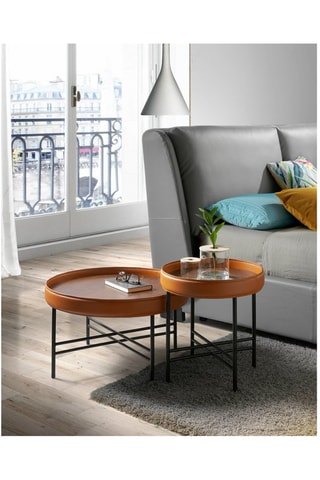 Tavolino - Effetto noce e nero