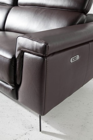 Divano - Marrone scuro - 2 posti - Pelle