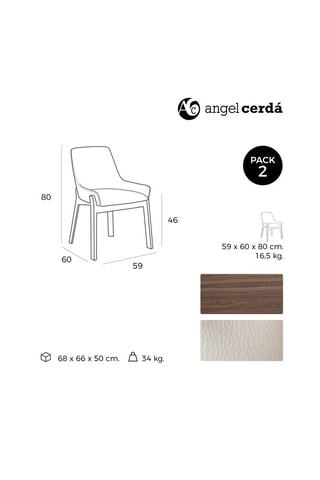 2 sedie - 59 x 80 x 60 cm