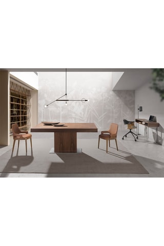 Sedia da ufficio in legno placcato rovere - 59 x 76 x 50 cm