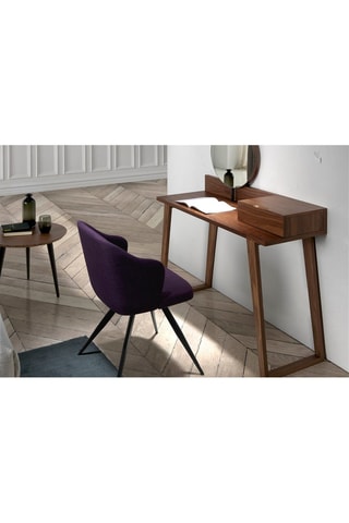 Toeletta con specchio orientabile - Effetto noce - 120 x 45 x 126 cm