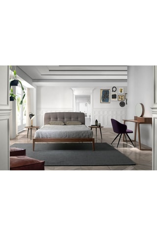 Toeletta con specchio orientabile - Effetto noce - 120 x 45 x 126 cm