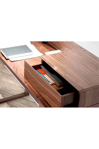 Toeletta con specchio orientabile - Effetto noce - 120 x 45 x 126 cm