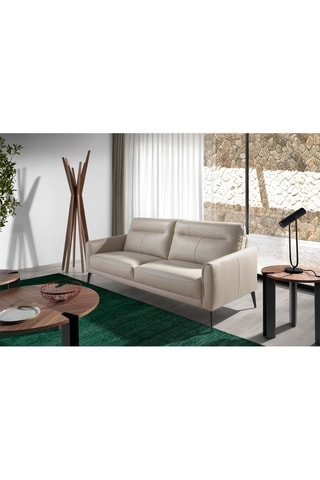 Divano - Grigio - 3 posti - In pelle