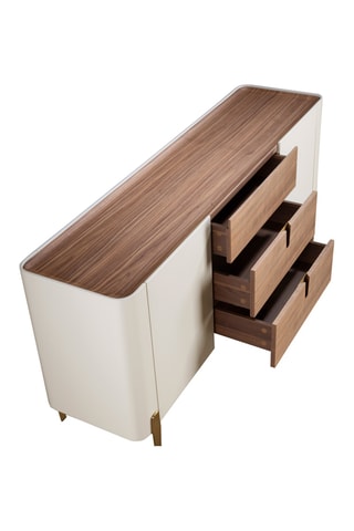 Credenza 2 ante in legno di noce - 180 x 47 x 80 cm