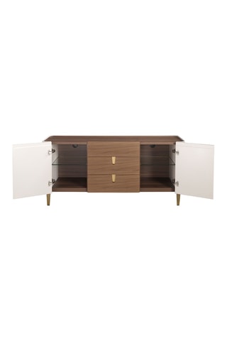 Credenza 2 ante in legno di noce - 180 x 47 x 80 cm