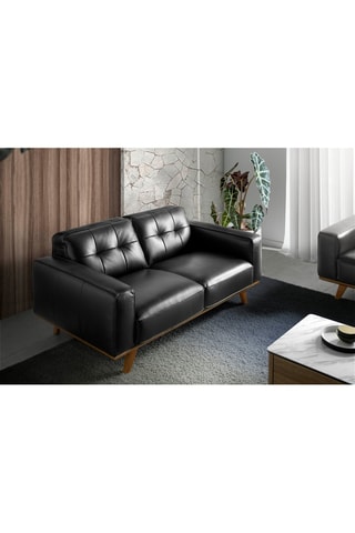 Divano - Nero - 3 posti - In pelle