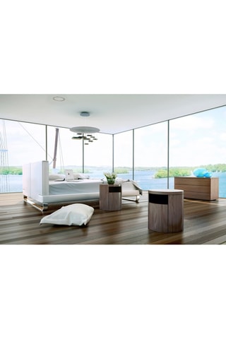 Comodino 1 cassetto - Effetto noce