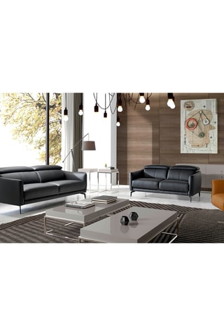 Divano - Nero - 2 posti - In pelle