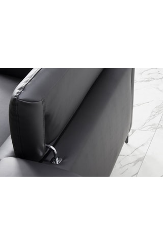 Divano - Nero - 2 posti - In pelle