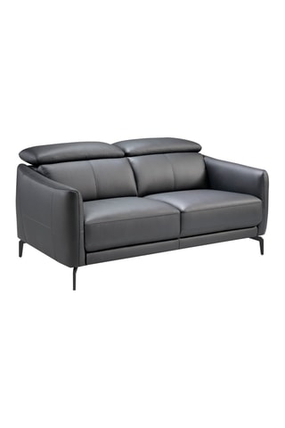 Divano - Nero - 2 posti - In pelle