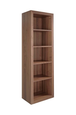 Libreria - Effetto noce - Struttura in legno placcato noce - 67 x 42 x 202 cm