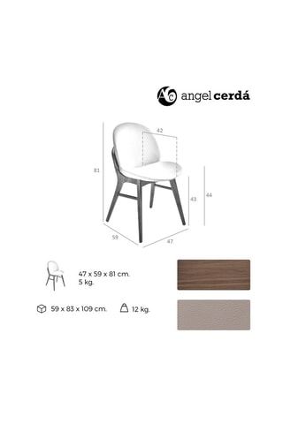 2 sedie in legno - 47 x 59 x 81 cm