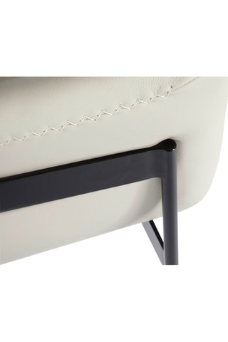 Poltrona - Grigio perlato e nero - In pelle