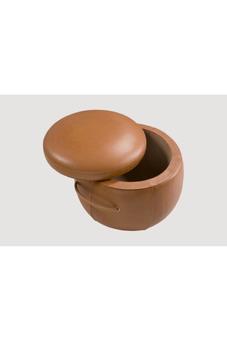 Pouf 2-in-1 - Cammello - In pelle