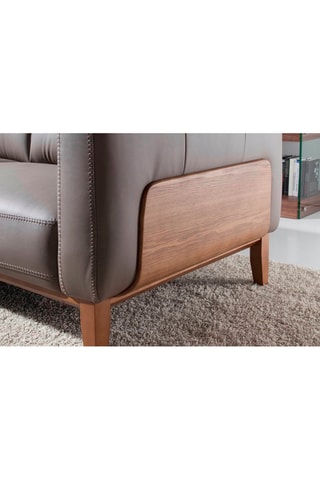 Divano - Marrone - 3 posti - In pelle