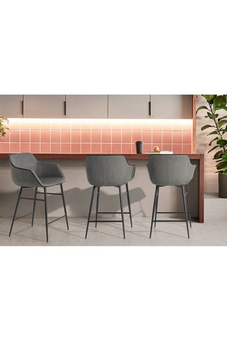 Sgabello da bar - Grigio e nero