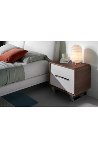 Comodino 2 cassetti in legno - 66 x 48 x 48 cm