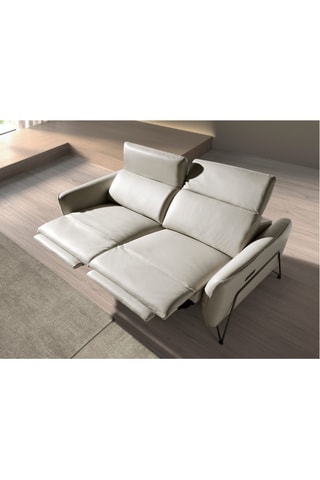 Divano - Beige - 3 posti - In pelle
