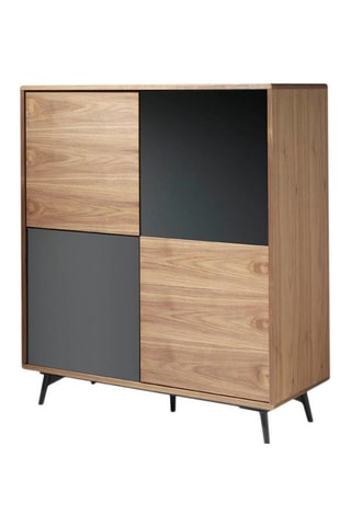 Credenza 4 ante - Effetto noce e nero
