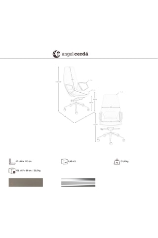 Poltrona da ufficio -  57 x 68 x 113 cm