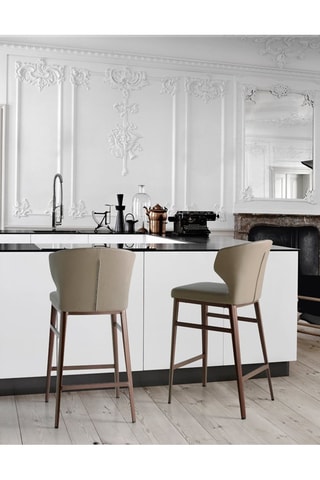 Sgabello - Beige e marrone