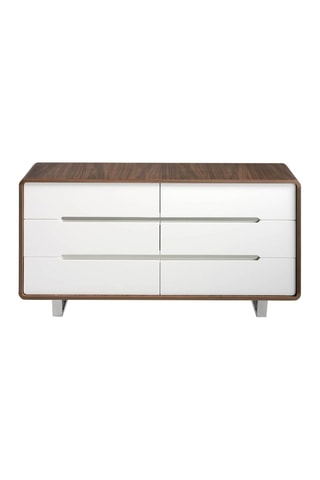 Credenza - Effetto noce e bianco