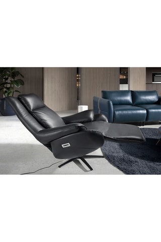 Poltrona  - Nero - In pelle