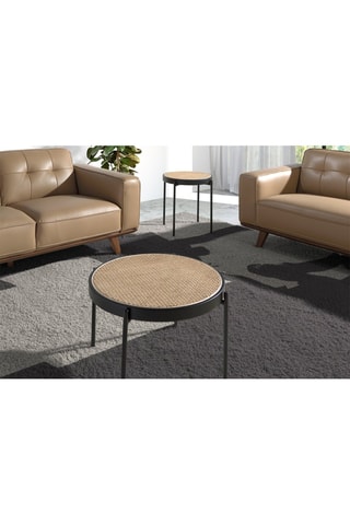 Tavolino in rattan - 52 x 52 cm