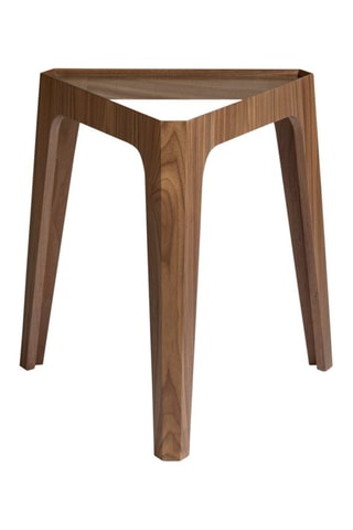 Tavolino in legno e vetro - Effetto noce - 44 x 44 x 55 cm