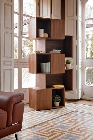 Libreria - Effetto noce - 85 x 40 x 181 cm