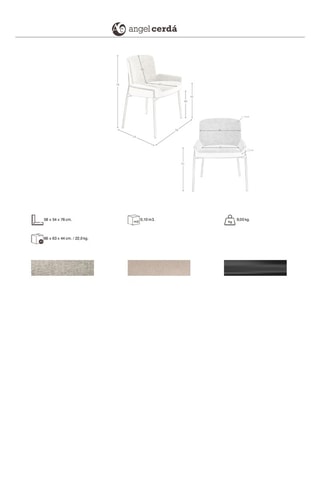 2 sedie - 58 x 76 x 54 cm