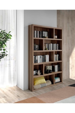 Libreria in legno - Effetto noce - 128 x 27 x 199 cm