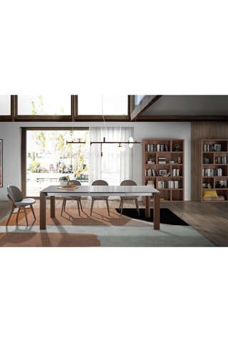 Libreria in legno - Effetto noce - 128 x 27 x 199 cm