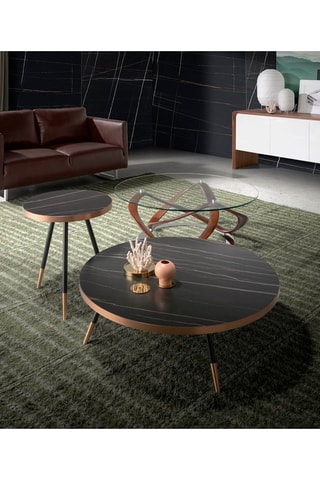 Tavolino in porcellana - 90 x 90 x 30 cm