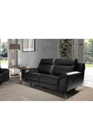 Divano - Nero - 2 posti - In pelle