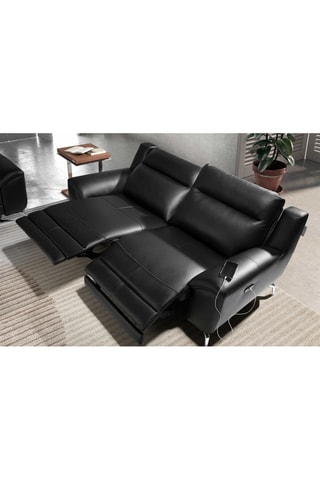 Divano - Nero - 2 posti - In pelle