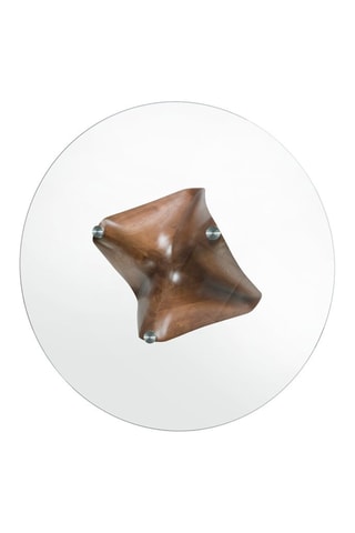 Tavolo da pranzo in noce e vetro - Neutro - 150 x 75 x 150 cm