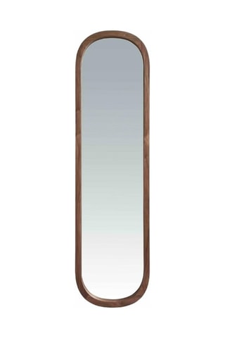 Specchio ovale - Effetto legno - 40 x 4 x 150 cm