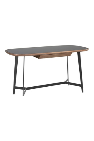 Scrivania - Effetto noce e nero - 140 x 72 x 76 cm