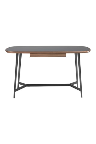 Scrivania - Effetto noce e nero - 140 x 72 x 76 cm