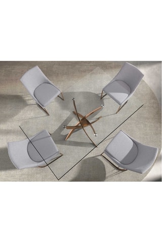 Tavolo da pranzo in vetro - 150 x 75 x 95 cm