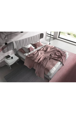 Letto - Struttura in legno - Grigio - 180 x 200 cm