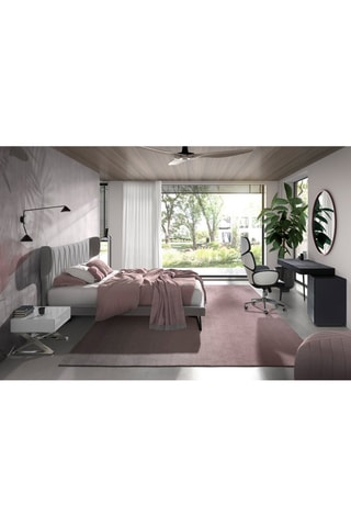 Letto - Struttura in legno - Grigio - 180 x 200 cm