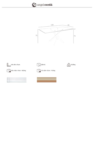 Tavolo da pranzo in vetro - 140 x 95 x 75 cm