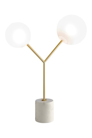 Lampada da tavolo - Dorato e bianco - 15 W