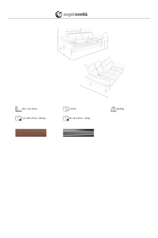 Divano - Marrone - 2 posti - In pelle