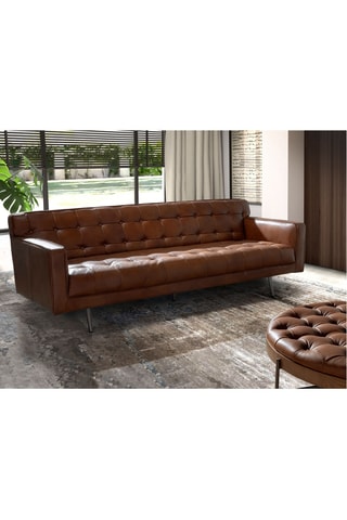 Divano - Marrone - 3 posti - In pelle
